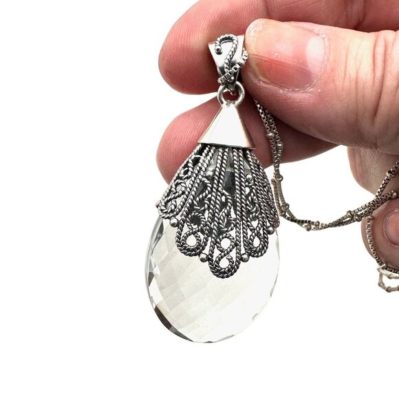 QVC Designer DP Doug Paulus Womens Necklace Sterling Silver White Topaz - Picture 5 of 6